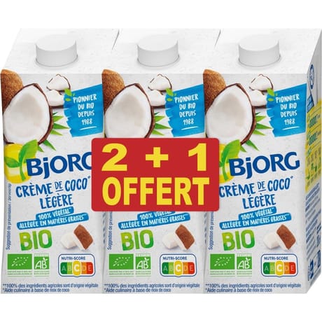 Bjorg crème coco légère bio lot 3x20cl