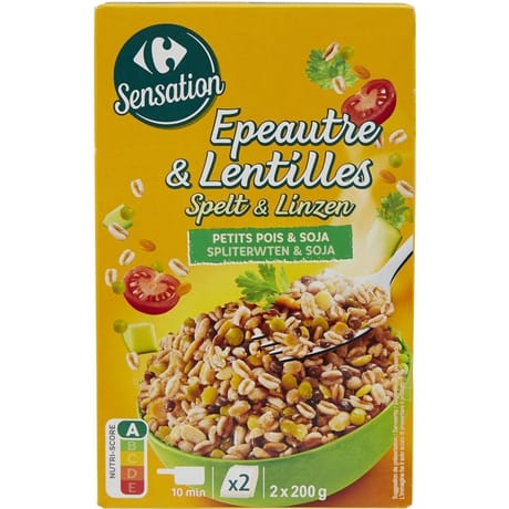 Carrefour sensation mélange épeautre et lentilles 400g