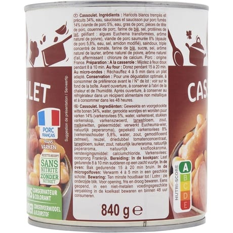 Carrefour classic' cassoulet 840g
