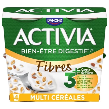 Activia fibres multicéréales 4x120g