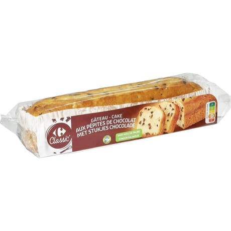 Carrefour classic' gâteau cake aux pépites de chocolat 500g