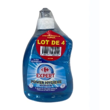 Carrefour expert liquide vaisselle power hygiène 4x500ml