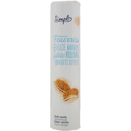 Simpl biscuits fourrés goût vanille 500g