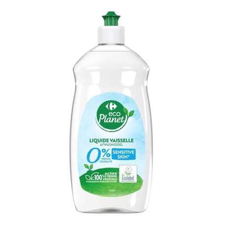 Carrefour eco planet liquide vaisselle peaux sensibles 500 ml