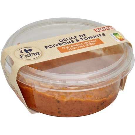 Carrefour Extra tartinable tomate poivron 135g