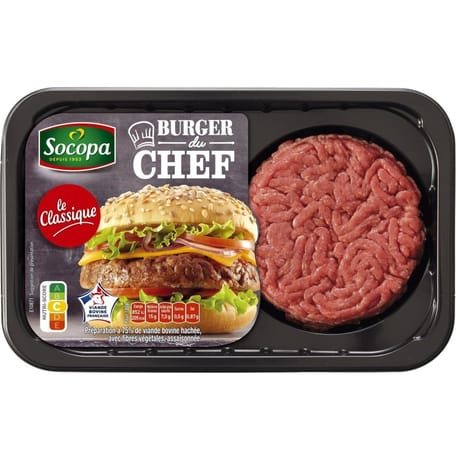 Steak haché burger du chef 15% x2 250g Socopa