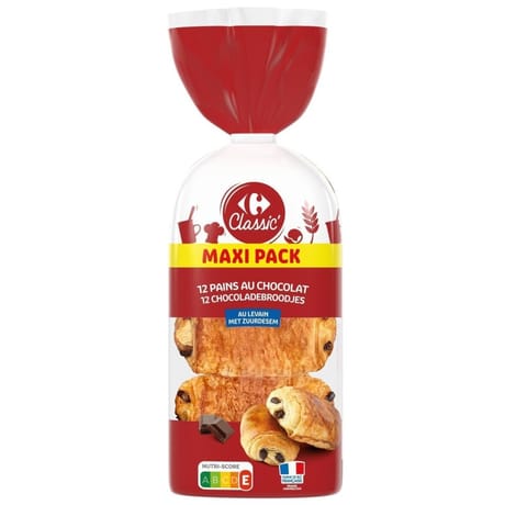Carrefour classic' 12 pains au chocolat 540g