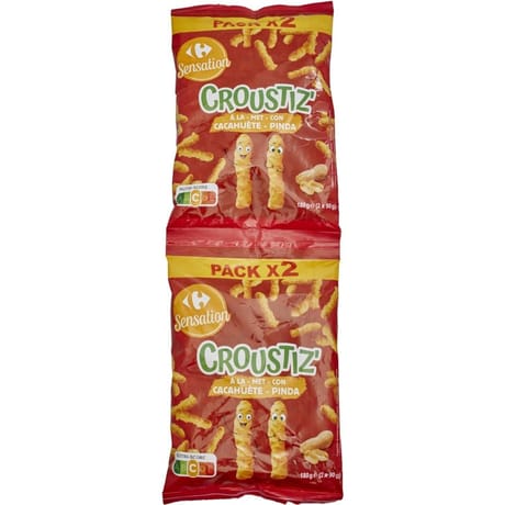 Carrefour biscuits apéritifs à la cacahuète 2x90g