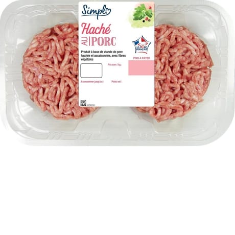 Haché de porc x2 220g Simpl'