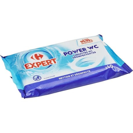 Carrefour lingettes sanitaires wc x40