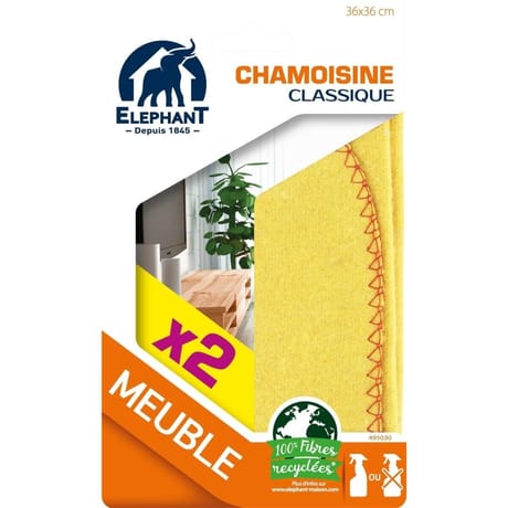 Eléphant lot 2 chamoisines