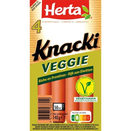 Herta knacki végétale x4 140g