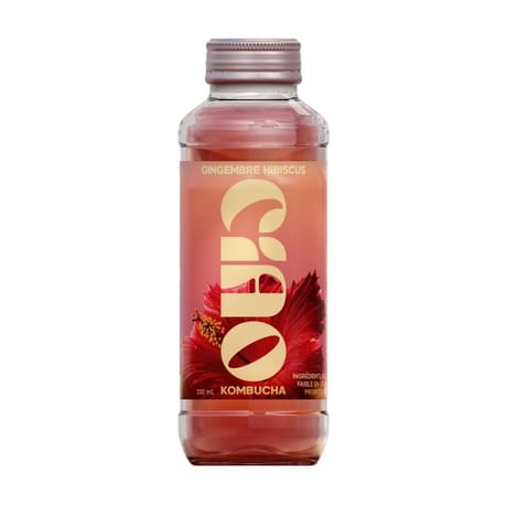 Ciao kombucha saveur gingembre hibiscus 330ml