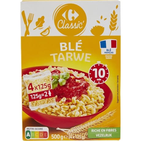 Carrefour classic' blé 4 sachets de 125g