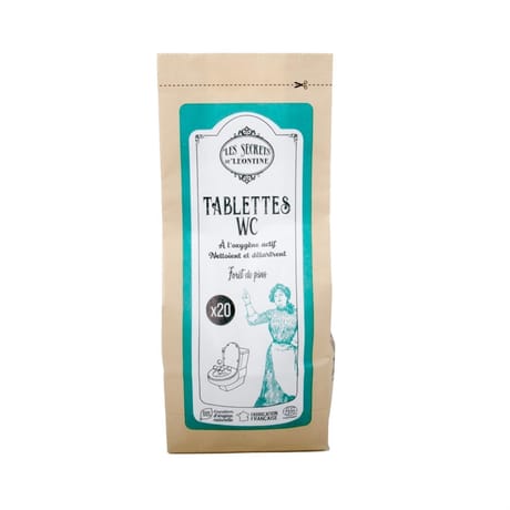 Les secrets de leontine tablettes wc à l'oxygène actif x 20 - sachet 400 gr