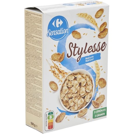 Carrefour sensation céréales 3 céréales nature 500g