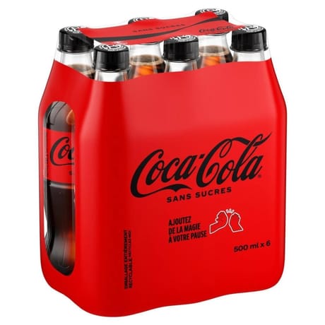 COCA-COLA SANS SUCRES PET 50CLX6