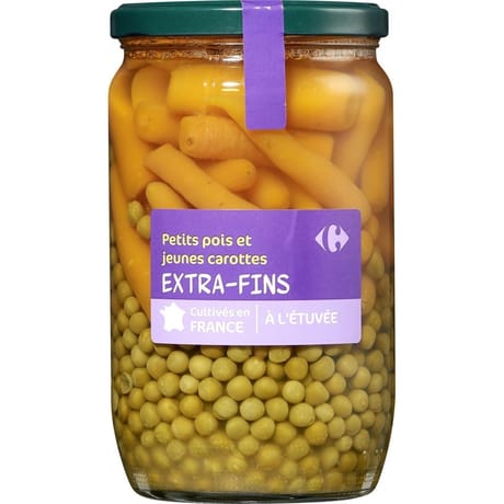 Carrefour classic' petits pois carottes extra-fins 420g