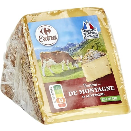 Carrefour extra tomme de montagne au lait d'auvergne