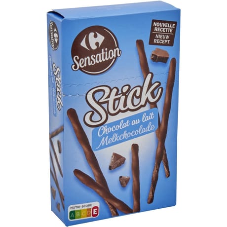 Carrefour stick chocolat au lait 90 gr