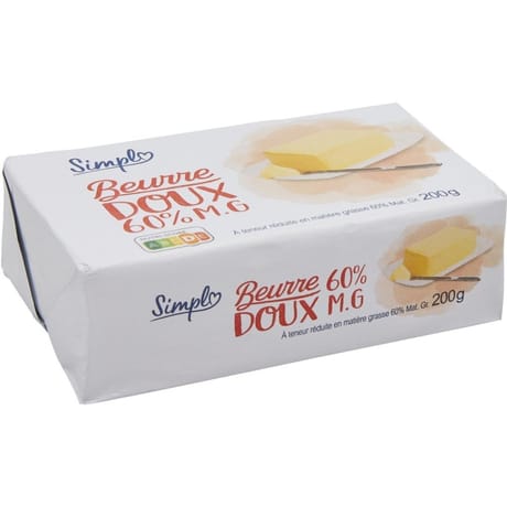 Simpl beurre doux 60% 200g