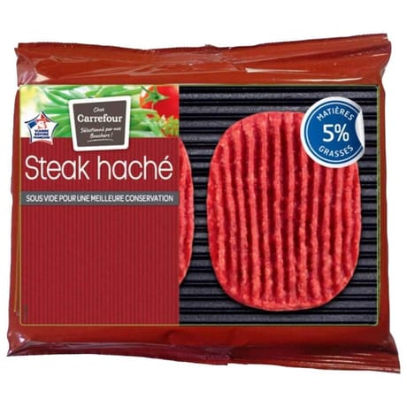 Steak haché 5% X2 250g Carrefour