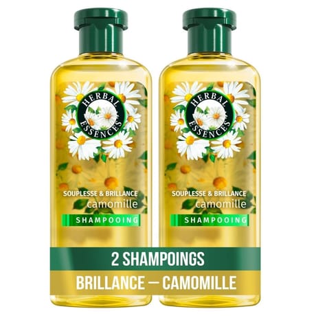 Herbal essences souplesse & brillance shampoing camomille 2x250ml