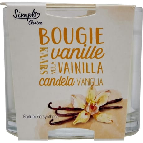 Simpl bougie verre vanille 100g