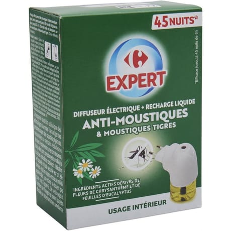 Carrefour expert diffuseur et recharge anti moustiques