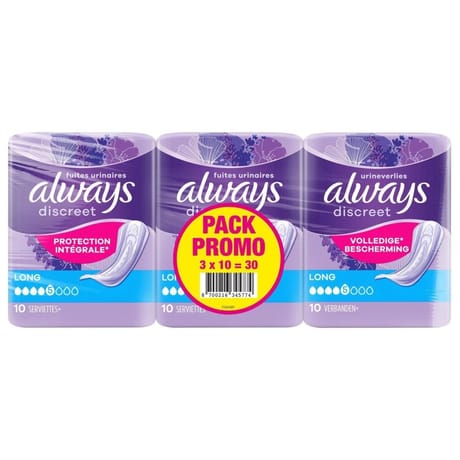 Always discret fuites urinaires long x10x3