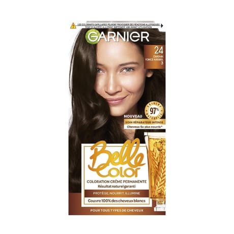 Garnier belle color coloration permanente 24 châtain foncé naturel