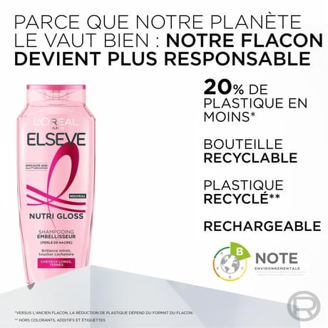Elseve nutri gloss shampooing embellisseur 300ml