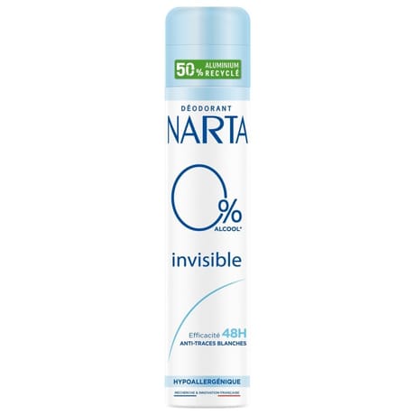 Narta déodorant 0% invisible 48h aérosol 200ml