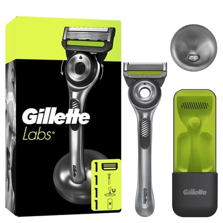 Gilette rasoir barbe exfoliante 1 manche + 1 socle