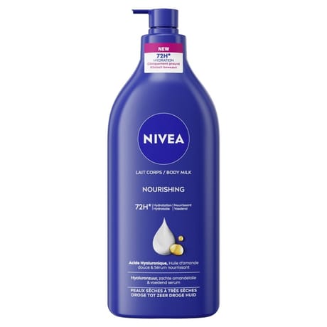 Nivea body lait creme nourissant peau très séche pompe  625ml