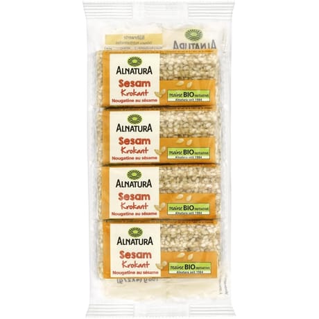 Alnatura barres de nougatine au sésame bio 4x27g