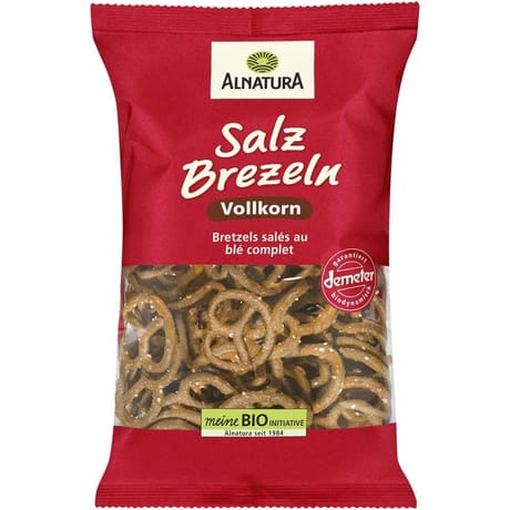 Alnatura bretzels salés au blé complet bio 125g