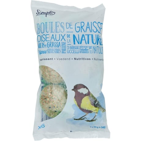 Simpl  boules de graisse pour oiseaux de la nature 90g