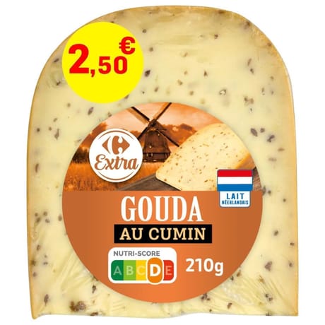Carrefour Classic gouda au cumin 210g