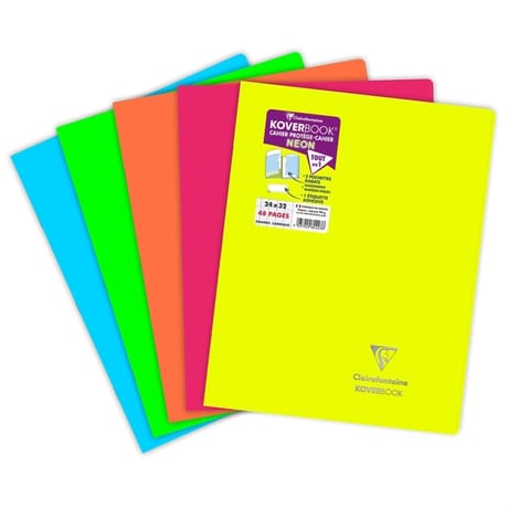 Clairefontaine koverbook 240x320 seyes opaque néon