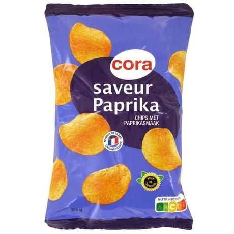 Cora chips saveur paprika 135g