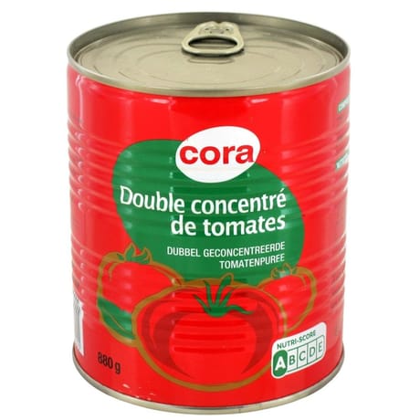 Cora double concentré de tomates 880g