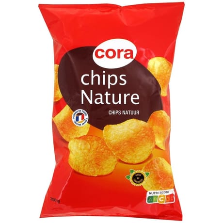 Cora chips nature lisse 200g