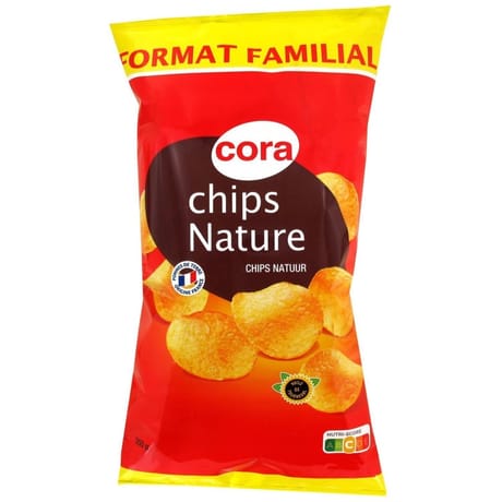 Cora chips nature lisse format familial 350g