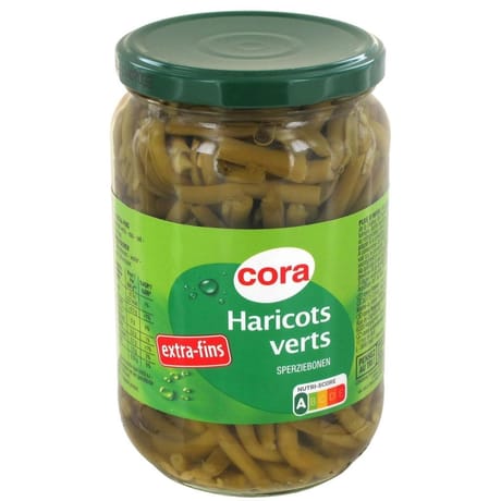 Cora haricots verts extra fins 345g