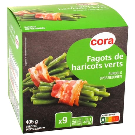 Cora fagots haricots verts lardes 405g