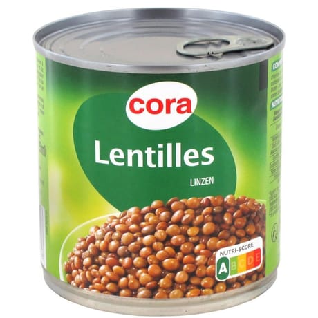 Cora lentilles préparées 1/2 265g