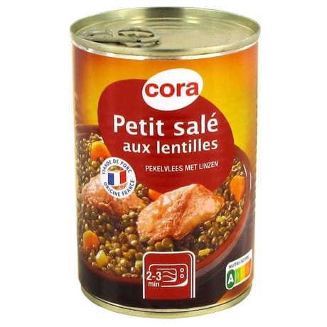 Cora petit salé aux lentilles 420g