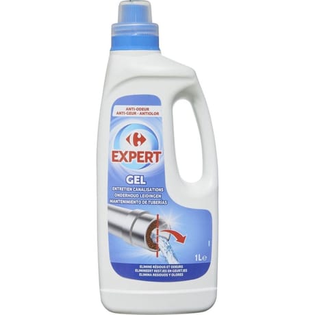 Carrefour expert gel entretien canalisations anti-odeur 1l