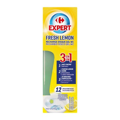 Carrefour rech. Disq gel wc citron x1